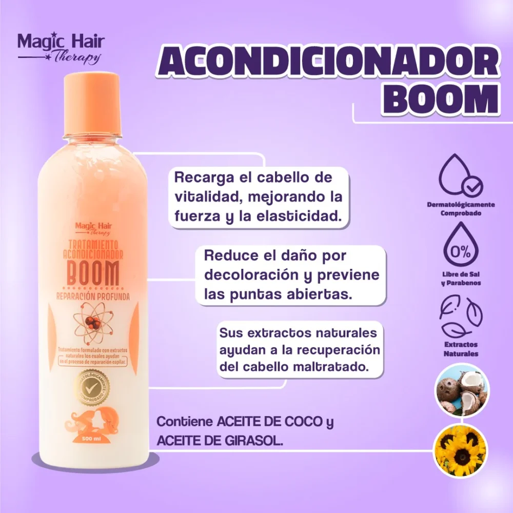 Tratamiento Acondicionador Boom Magic  Hair - Imagen 3