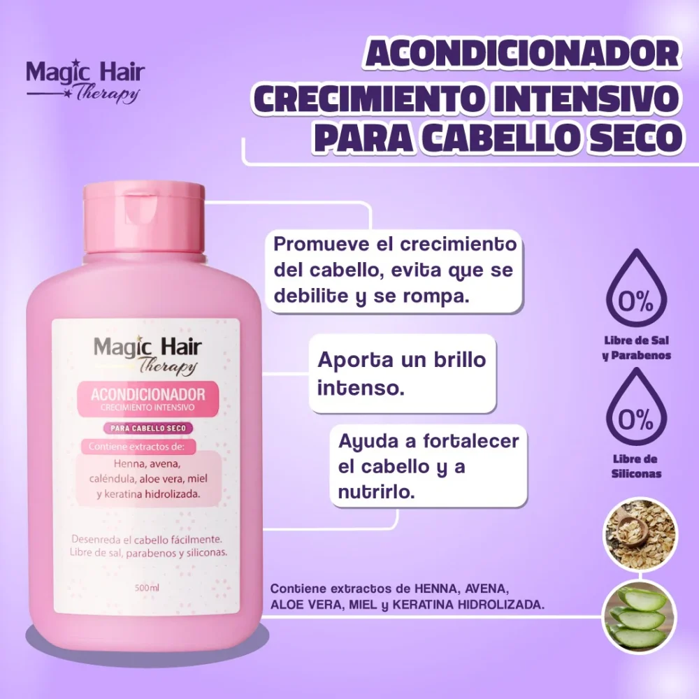 Acondicionador Crecimiento Intensivo Seco Magic  Hair - Imagen 2