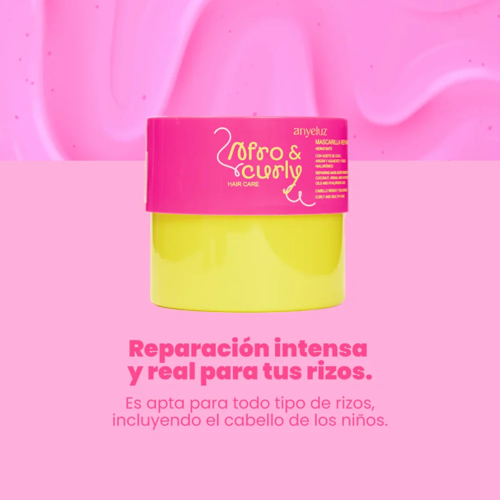 Mascarilla Reparadora Hidratante Afro & Curly - Anyeluz - Imagen 3