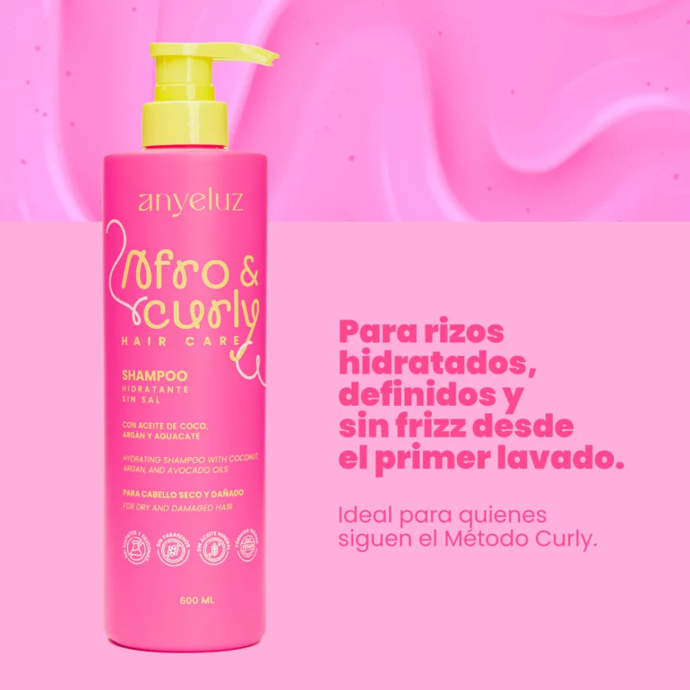 Shampoo Hidratante Afro & Curly - Anyeluz - Imagen 3