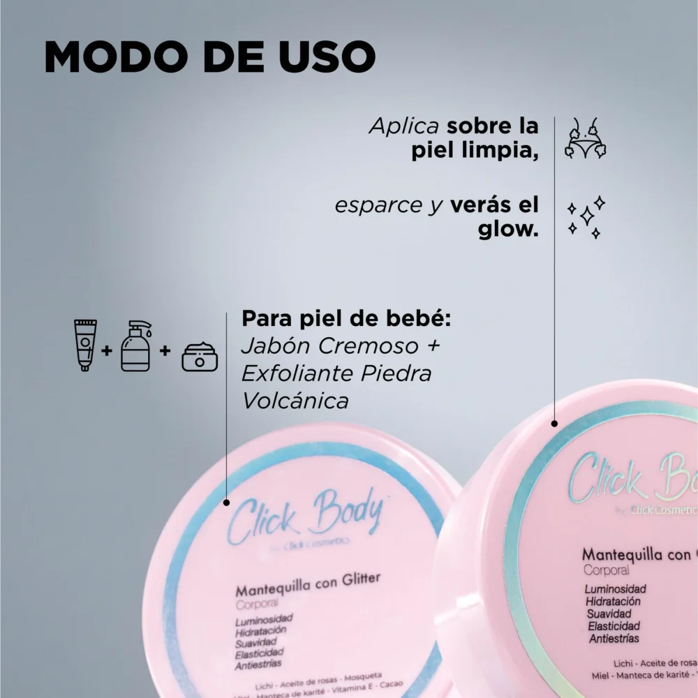 Mantequilla corporal x250 ml. Click Hair - Imagen 2