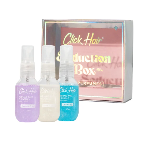 Perfume Mini x Dulces (morado, azul, trasnparente). Click Hair