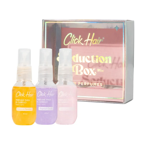 Perfume Mini x 3 mix (rosado, morado, naranja). Click Hair